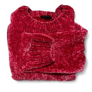 Pink velour Sanctuary sweater size medium
